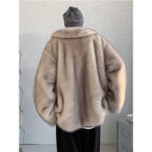 Load image into Gallery viewer, Gradient Thickened Mid Length Plush Coat
