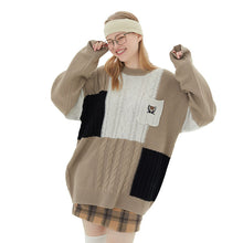 Load image into Gallery viewer, Colorblock Round Neck Couple Sweater
