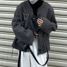 Load image into Gallery viewer, Simple Woolen Zipper Short Coat
