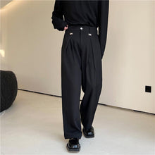 Load image into Gallery viewer, Metal Buckle Trim Casual Trousers
