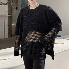 Load image into Gallery viewer, Mesh Stitching Fake Two Piece Pullover Top
