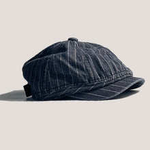 Load image into Gallery viewer, Retro Denim Striped Octagonal Hat
