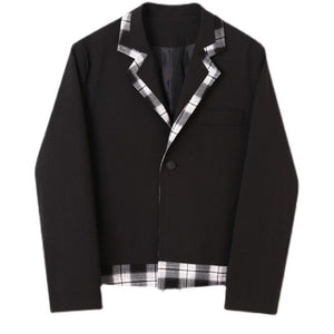 Stitching One-button Blazer