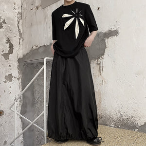 Adjustable Drawstring Large Hem A-line Skirt