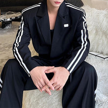 Load image into Gallery viewer, Spring Cropped Blazer Wide Leg Pants Two-Piece Suit
