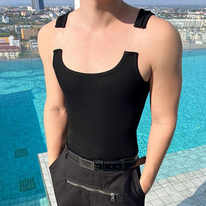 Summer Invisible Strap Tight Knitted Vest