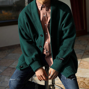 Solid Color Loose Knit Cardigan