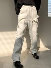 Load image into Gallery viewer, Zip Casual Straight-leg Trousers
