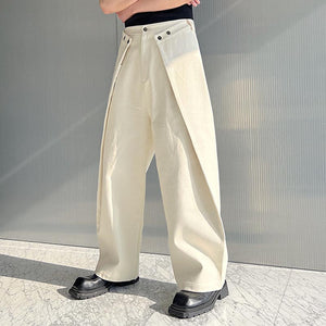 Three-dimensional Tailoring Stitching Wide-leg Jeans