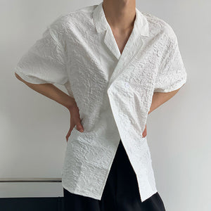 Cuban Collar Loose Casual Shirt