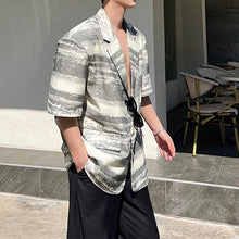 Load image into Gallery viewer, Tie Dye Short Sleeve Suit Jacket
