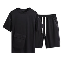 Load image into Gallery viewer, Short-sleeved T-shirt Five-point Pants Suit
