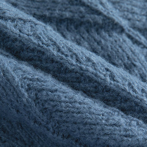 Argyle Textured Crewneck Knit Sweater