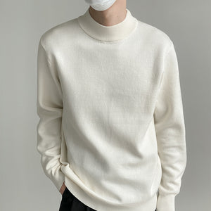 Solid Color Half Turtleneck Sweater