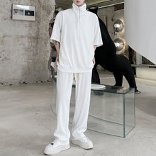 Load image into Gallery viewer, Solid Color Short Sleeve T-Shirt Pants Set
