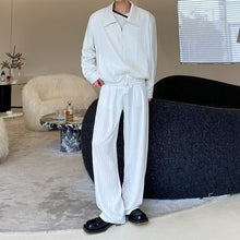 Load image into Gallery viewer, Pinstripe Large Lapel Work Jacket
