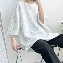 Load image into Gallery viewer, Pleated Loose Drop Shoulder T-Shirt
