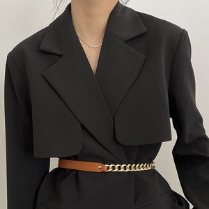 Paneled Thin Belt