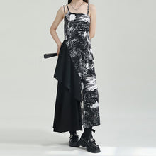 Load image into Gallery viewer, Stitching Print Irregular Sling Dress
