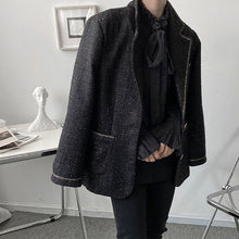 Load image into Gallery viewer, Black Tweed Blazer
