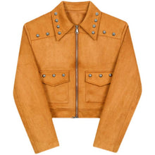 Load image into Gallery viewer, Studded Cropped Jacket
