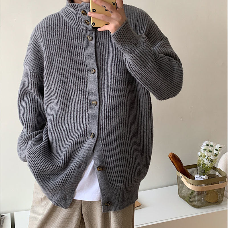 High Neck Knitted Cardigan