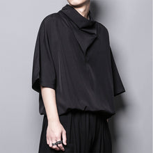 Load image into Gallery viewer, Simple Loose Pile Collar Short Sleeve T-Shirt
