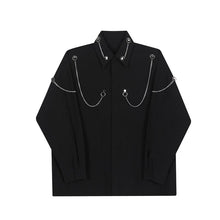 Load image into Gallery viewer, Metal Chain Trim Long Sleeve Shirt
