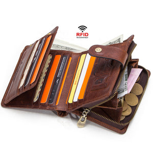 RFID Multifunctional Leather Wallet