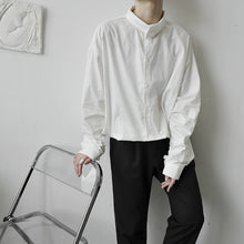 Load image into Gallery viewer, Retro Stand Collar Literary Long Sleeve Shirt
