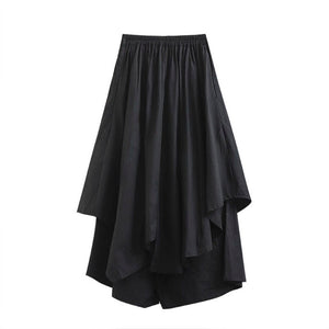 Irregular Ruffle Panel Skirt