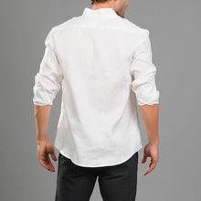 Load image into Gallery viewer, Stand-up collar Long-sleeved Linen Shirt
