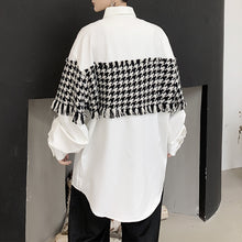 Load image into Gallery viewer, Plaid Panel Loose Long Sleeve Shirt
