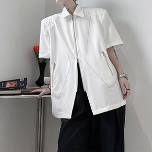 Zip Short Sleeve Shirt