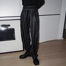 Load image into Gallery viewer, Retro Striped High-waist Casual Pants
