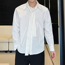 Load image into Gallery viewer, Belted Long Sleeve Loose Shirt
