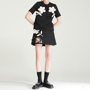 Patchwork Floral Short-sleeve T-shirt