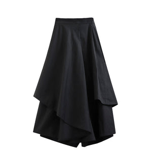 Irregular Ruffle Panel Skirt