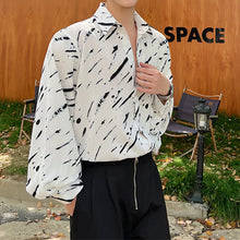 Load image into Gallery viewer, Splattered Graffiti Print Balloon Sleeve Shirt
