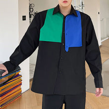 Load image into Gallery viewer, Irregular Patch Contrast Casual Shirt
