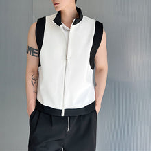 Load image into Gallery viewer, Contrast Sleeveless Zip Vest
