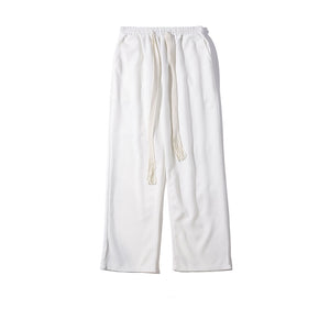 Retro Solid Straight Casual Pants