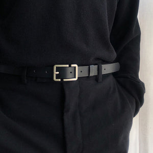 PU Leather Pin Buckle Thin Belt