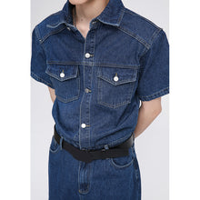 Load image into Gallery viewer, Summer Short Sleeve Denim Jumpsuit
