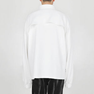 Simple Long Sleeve Pullover POLO Shirt