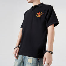 Load image into Gallery viewer, Phoenix Embroidered Short Sleeve Lapel T-Shirt
