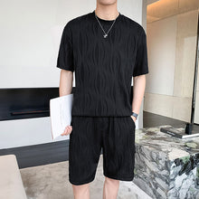Load image into Gallery viewer, Short Sleeve T-shirt Shorts Two Piece Set
