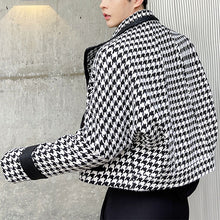 Load image into Gallery viewer, Houndstooth Cropped Casual Jacket
