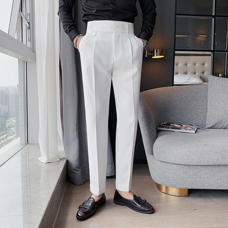 High Waisted Slim-fit Trousers