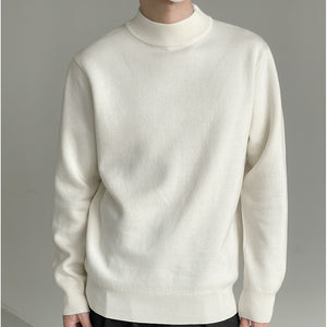 Solid Color Half Turtleneck Sweater